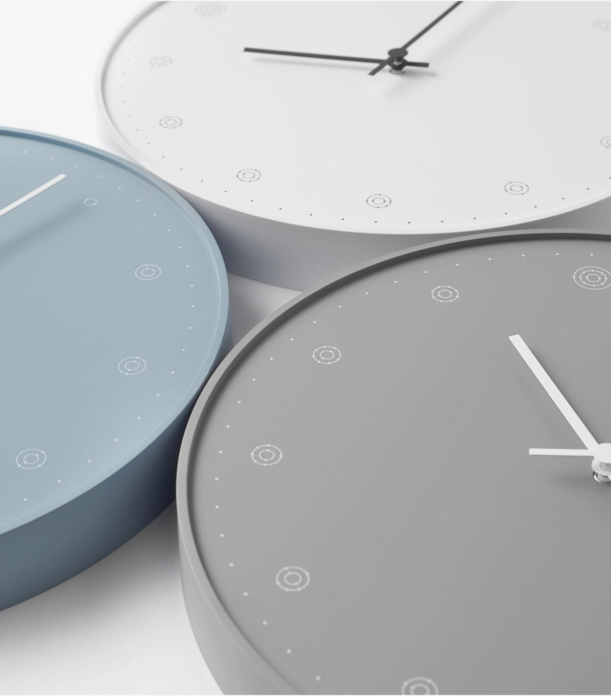 Molecule Wall Clock Blue - Image 2